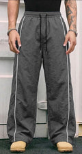 Gray Baggy Track Pants