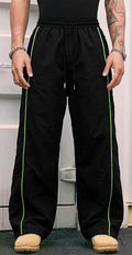 Black Retro Baggy Track Pants
