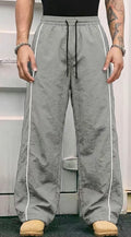 Grey Retro Baggy Track Pants
